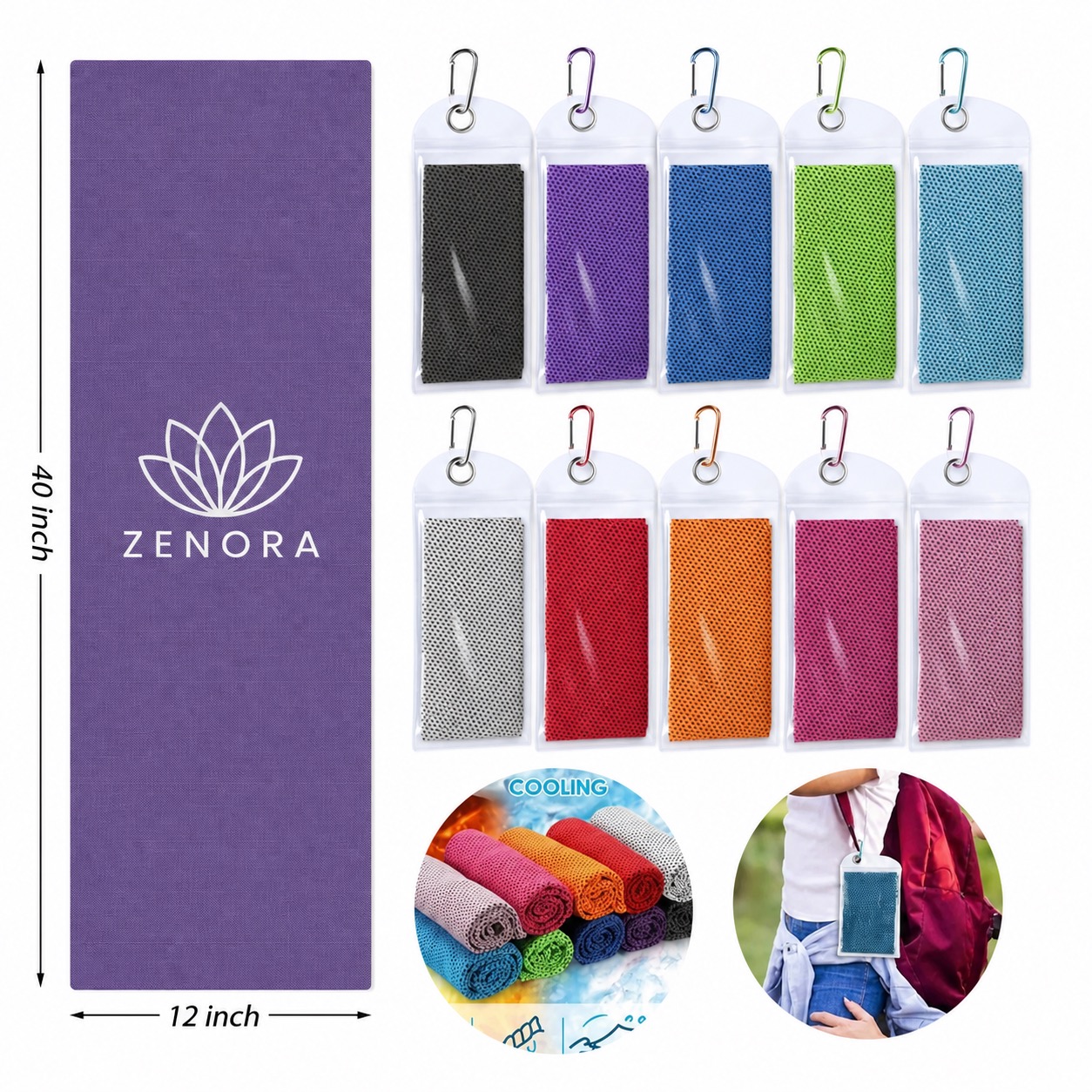 37 Inch Foldable Microfiber Cooling Towel