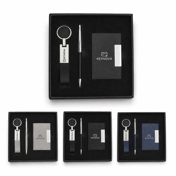 Engraving Plate PU Leather Office Gift Set