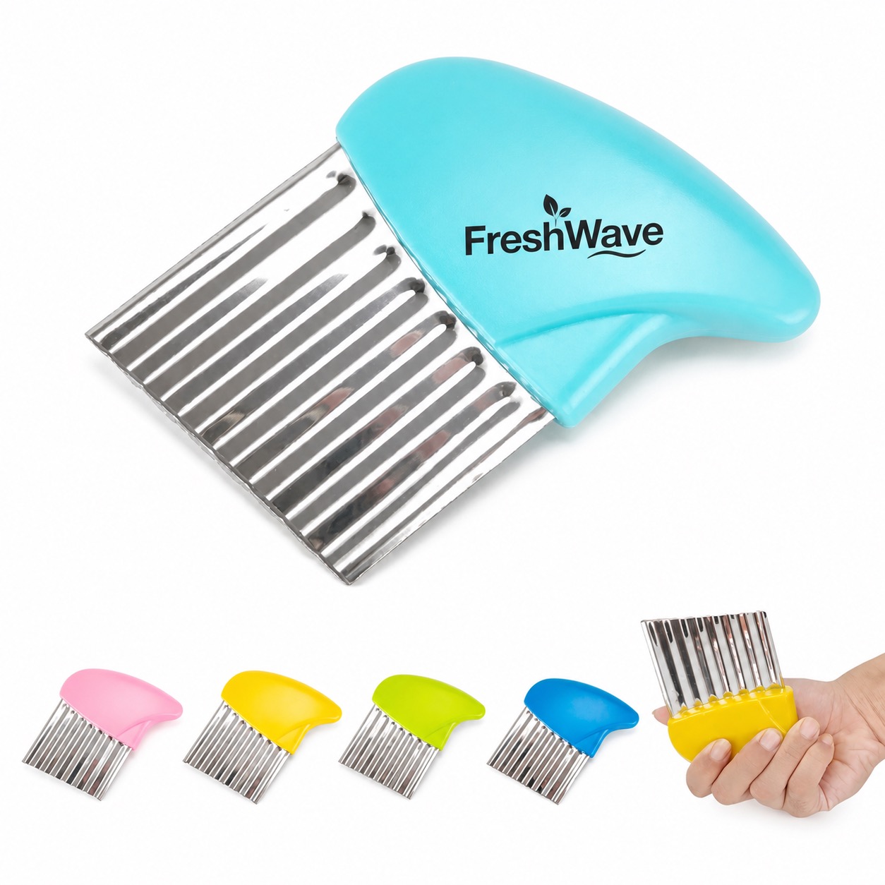 Stainless Steel Crinkle Fry Cutter 4.8 Inch High