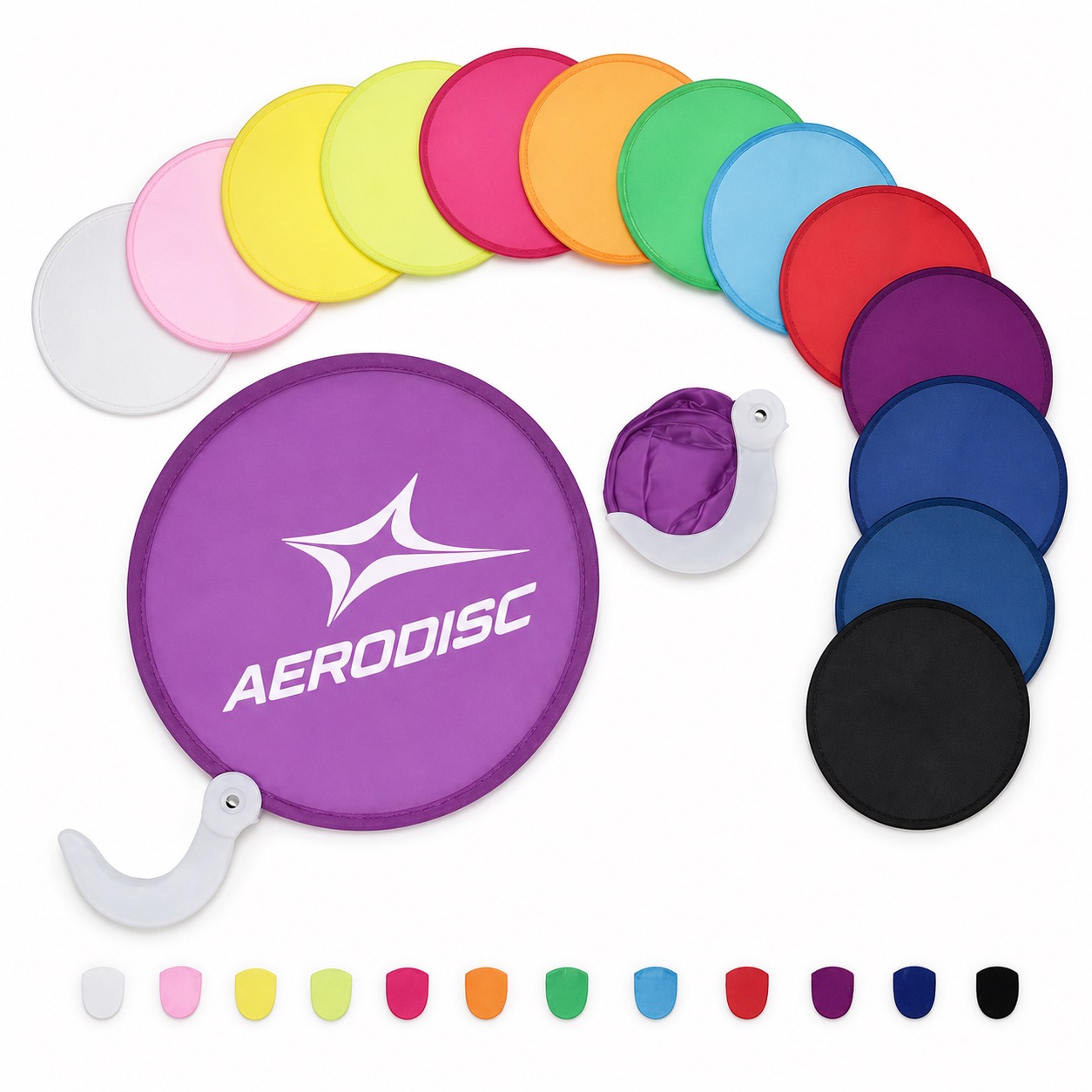 Polyester Flying Disc Handle Foldable 7.87 x 7.87 Inch