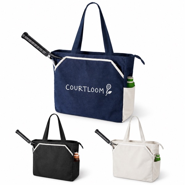 Large Canvas Tote Bag for Tennis and Casual Outings