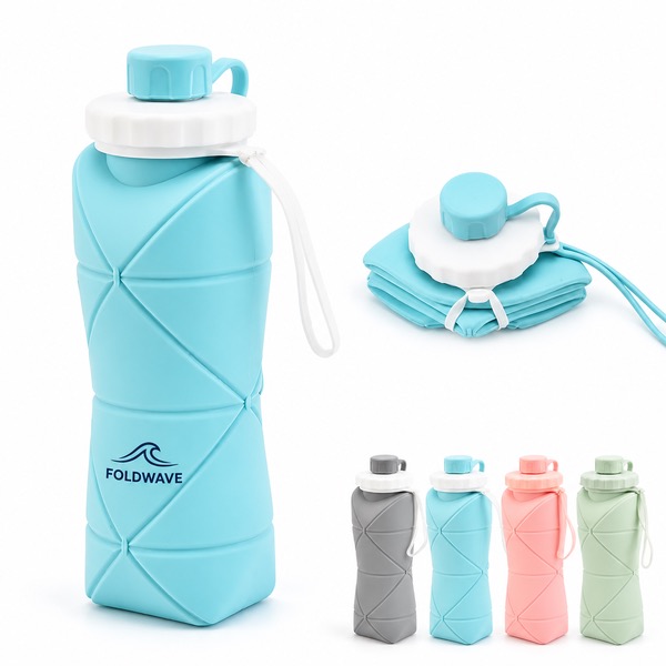 Heat Resistant 20oz Silicone Cup, Folds for Portable Storage