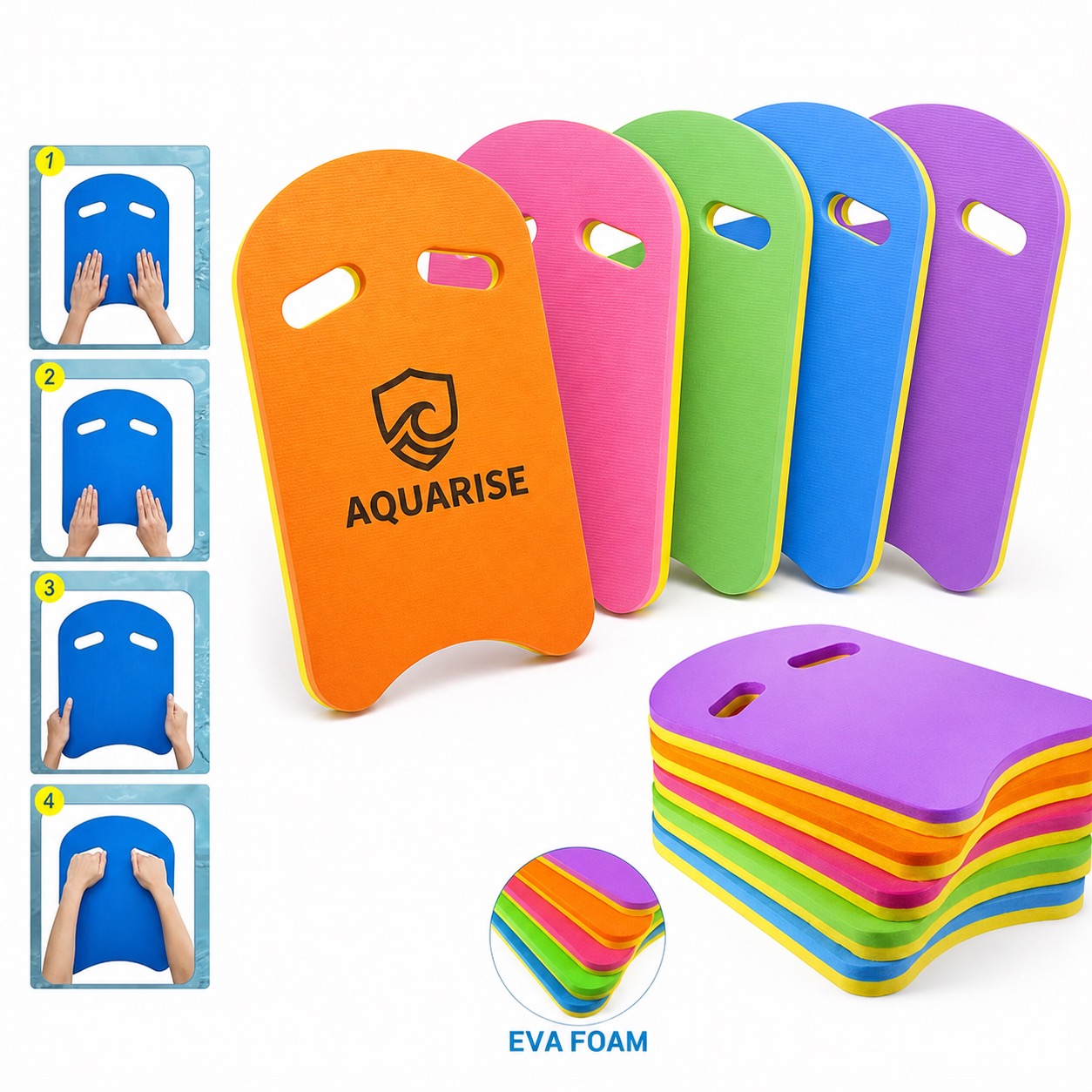 Buoyant EVA Foam Kickboard for Swim Training — Eva — Blue