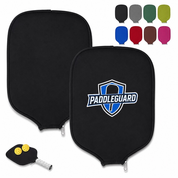 Lightweight Pickleball Paddle Case with Soft Inner Lining — Chloroprene Rubber — Black