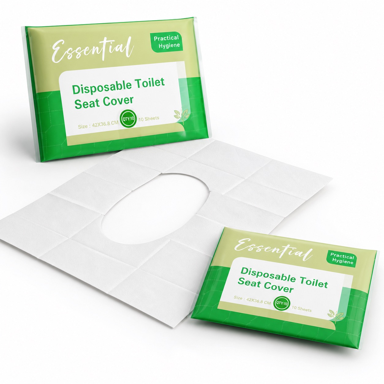 Custom Logo Toilet Seat Covers, 10 Disposable Pieces