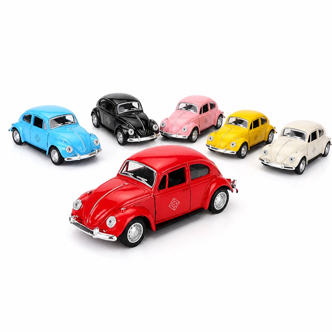 Pull Back Diecast Beetle Toy Car, 5.2 by 2 Inches