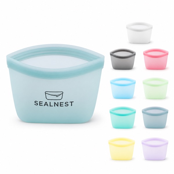 Microwave Safe Platinum Silicone Storage Bag