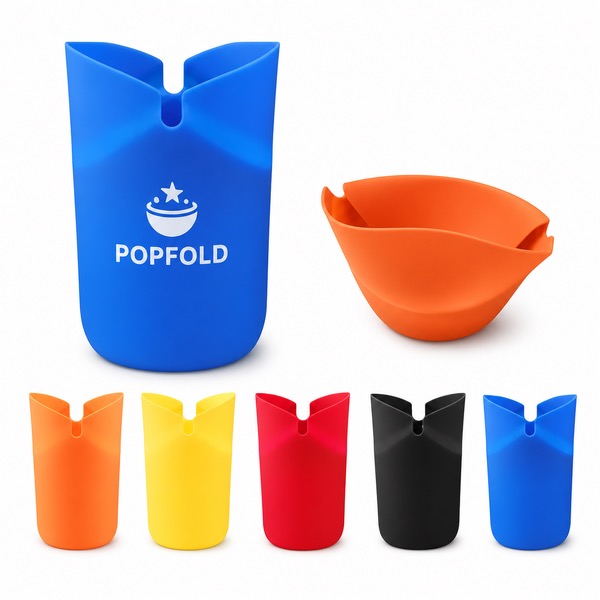 Heat Resistant Foldable Silicone Snack Container