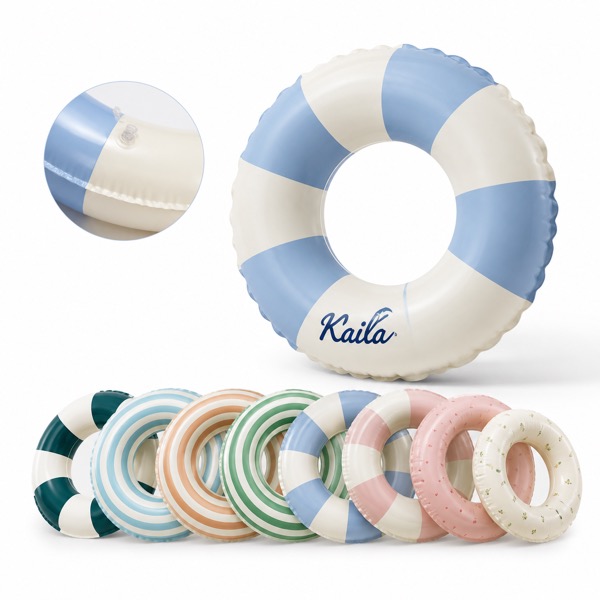 Durable Inflatable Ring for Water Fun — Pvc — Blue