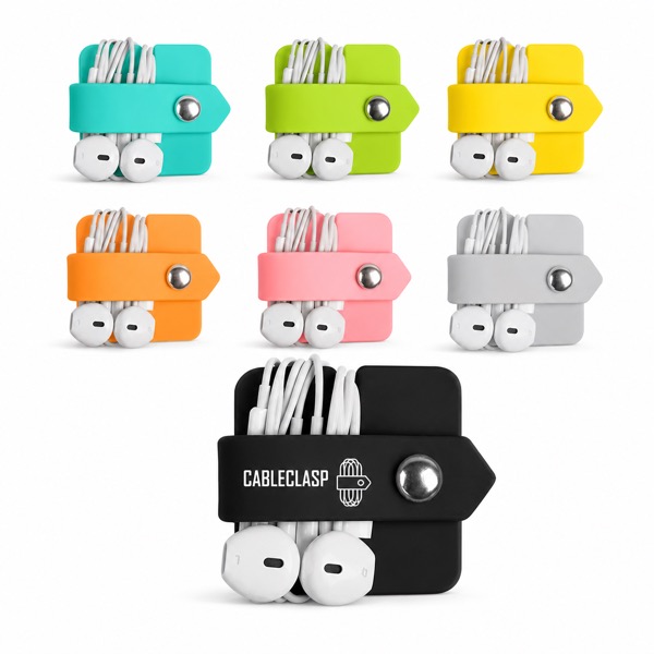 Reusable Silicone Cord Wraps with Buckle Design