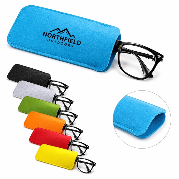 Slip-In Eyewear Case with Felt Protection — Felt — Green