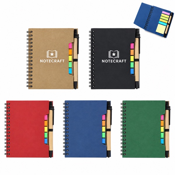 Portable Kraft Cover Note Paper Journal With Pen — Paper — Brown
