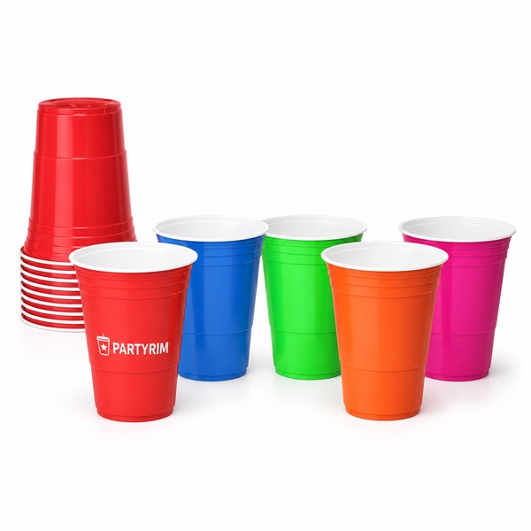 Disposable 16oz Plastic Cups for Parties