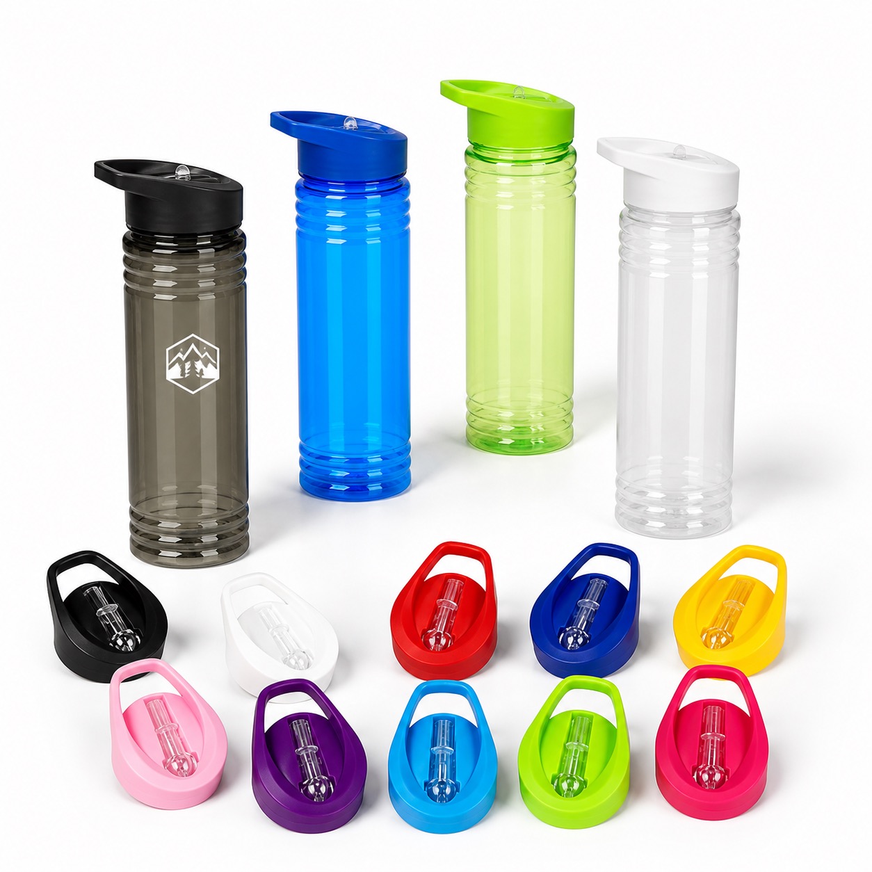 24oz PS PP Water Bottle for Hiking and Fitness — Ps — White