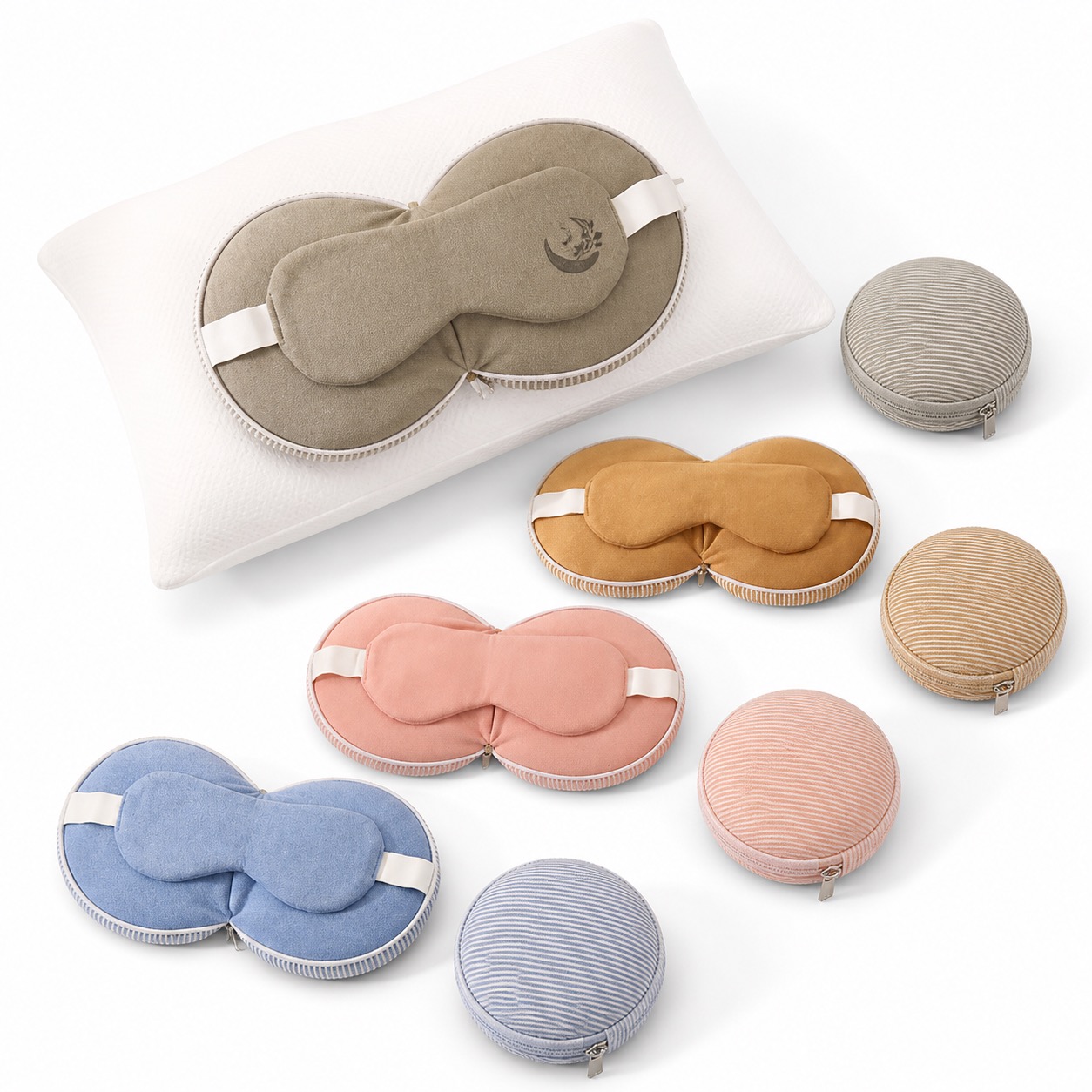 U-Neck Travel Pillow with Eye Mask