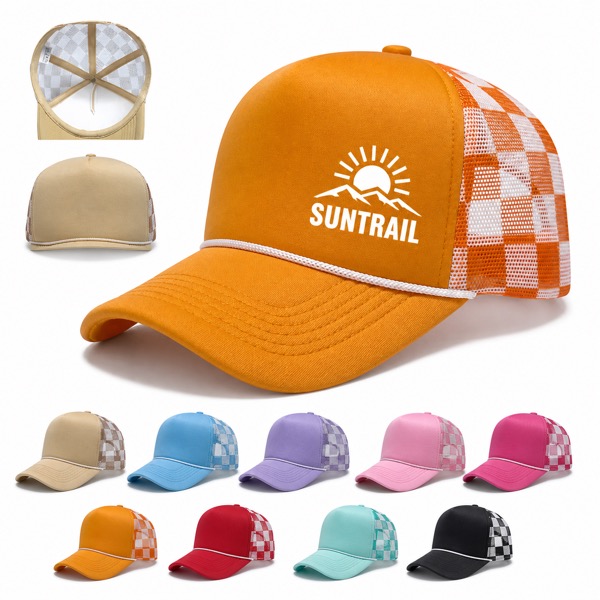 Structured Five Panel Sun Shield Cap — Polyester — Khaki