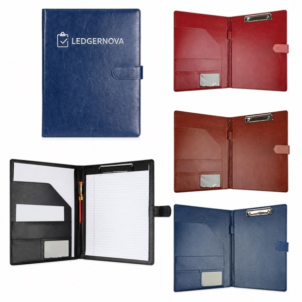 Leather A4 Clipboard Portfolio 12.6 x 9.6 x 1 Inch