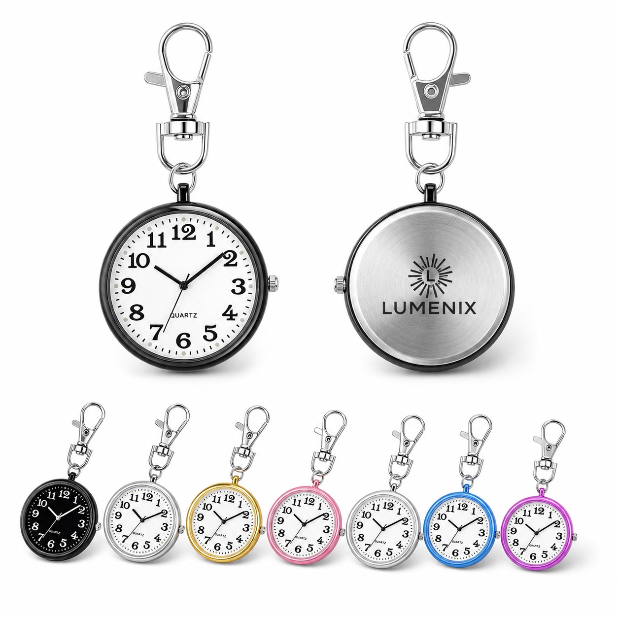 Compact Round Keychain Watch for Exams and Commuting