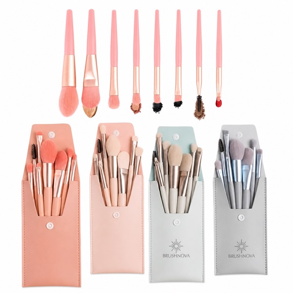 Compact Mini 8-Piece Daily Makeup Brushes