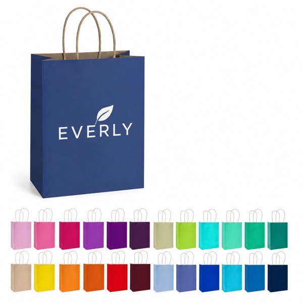 Recyclable Paper Shopping Bag With Reinforced Handles
