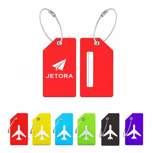 Colorful Silicone Bag Tags with Clear Window