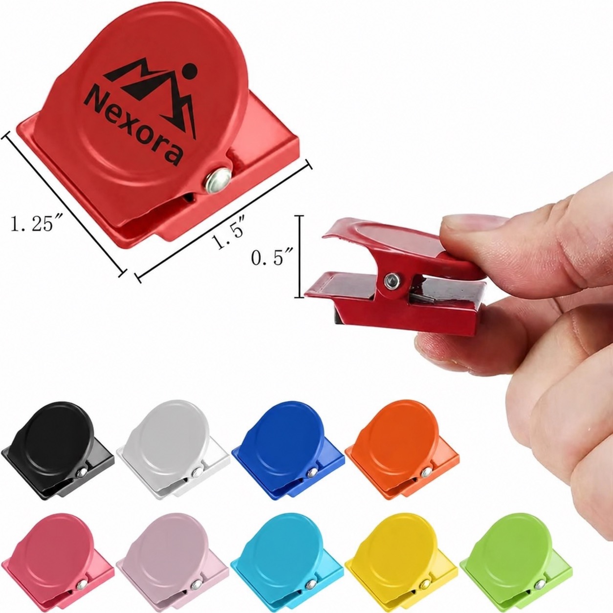 Compact Assorted Color Clips with Strong Magnets