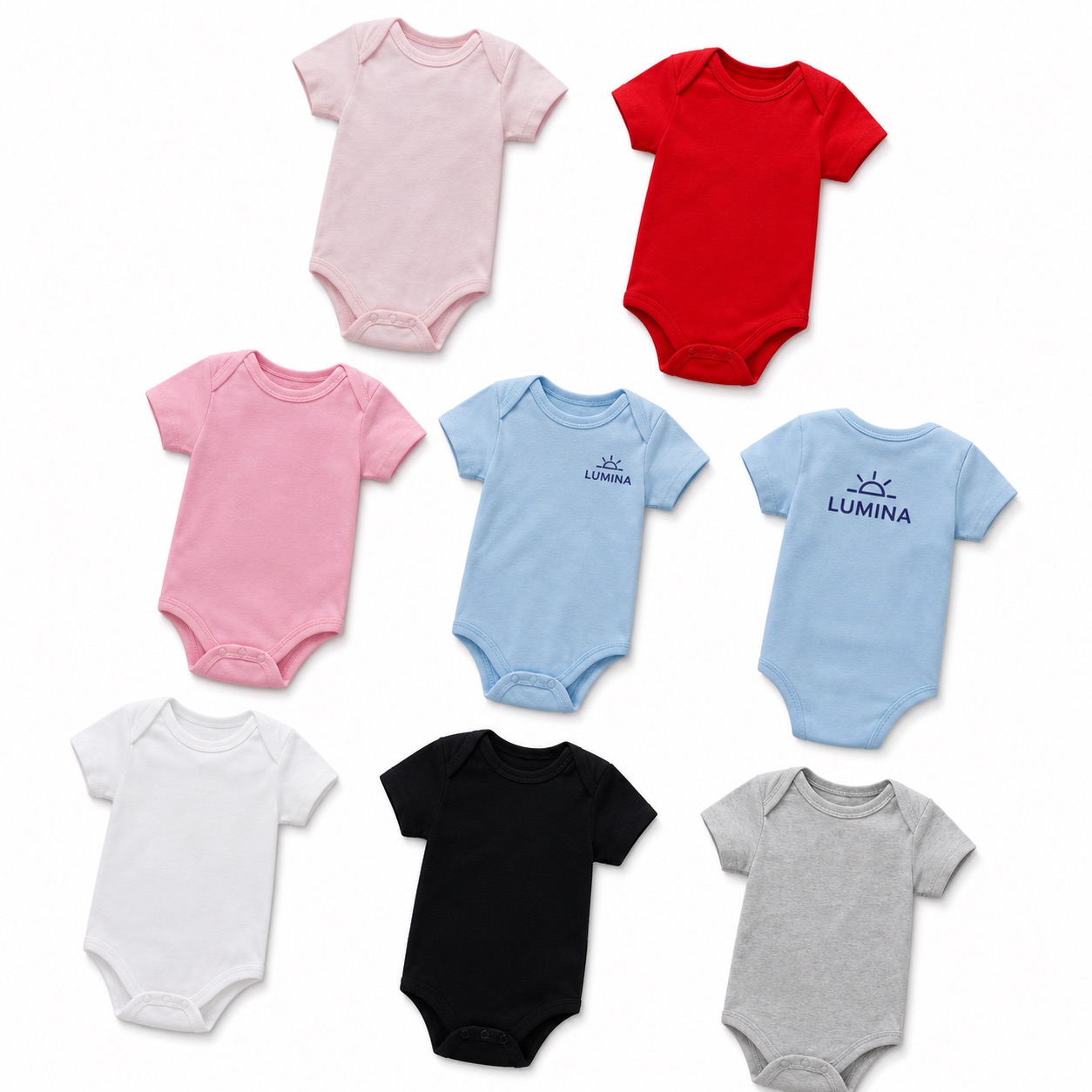 Cotton Baby Romper with Custom Logo Printing
