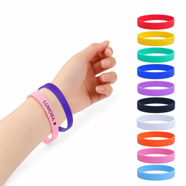 Lightweight Silicone Support Wristbands in Custom Colors