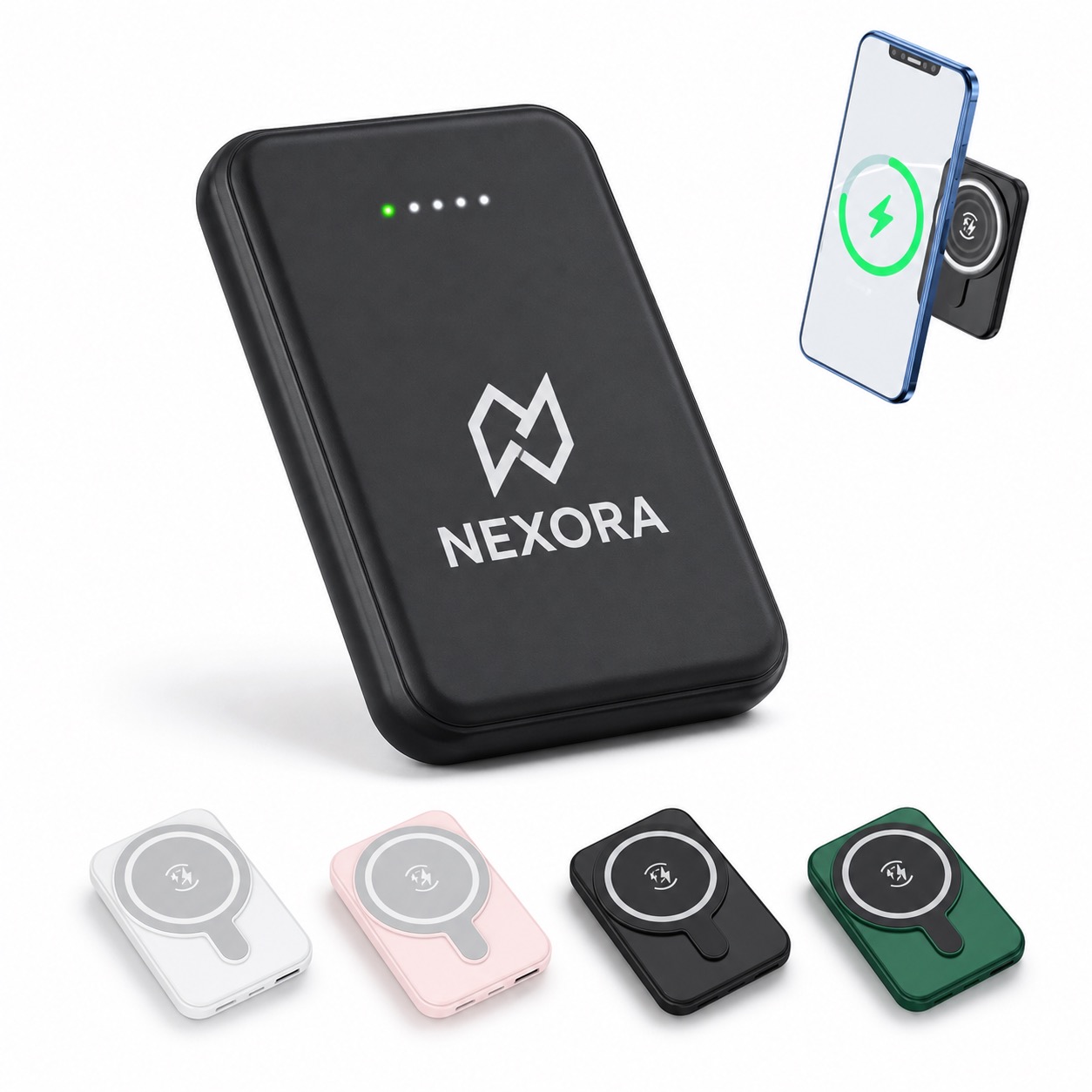 Slim 10000mAh Power Bank with 15W Magnetic Charging