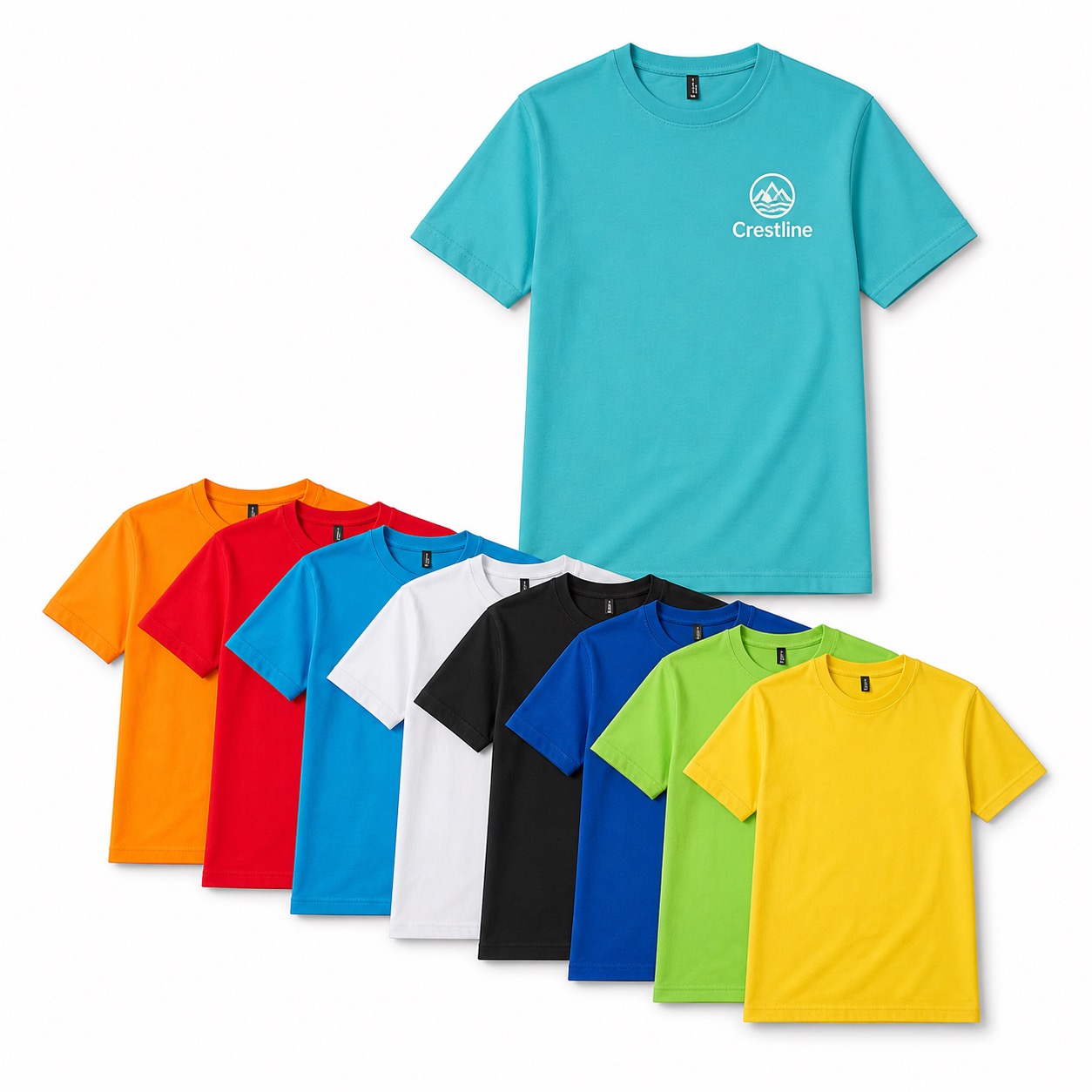 Breathable Cotton T Shirts Bulk Orders 300 Units — Cotton — Orange