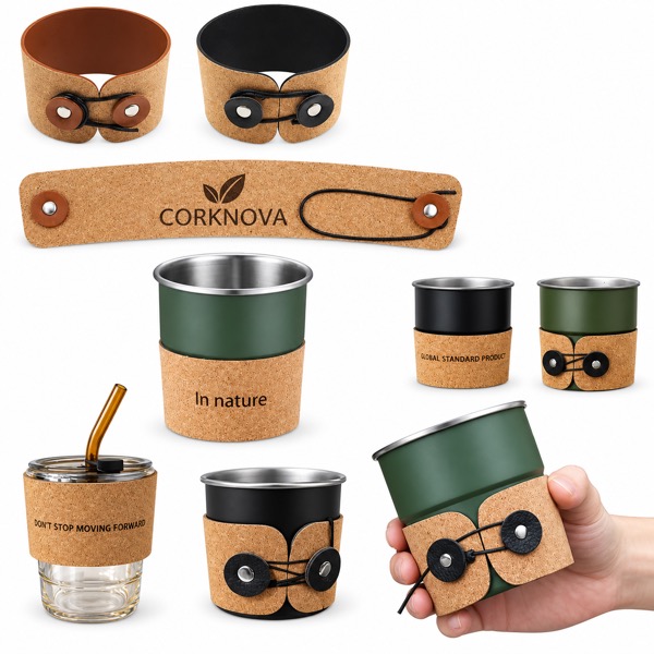 Eco Friendly Leather Cork Coffee Sleeve