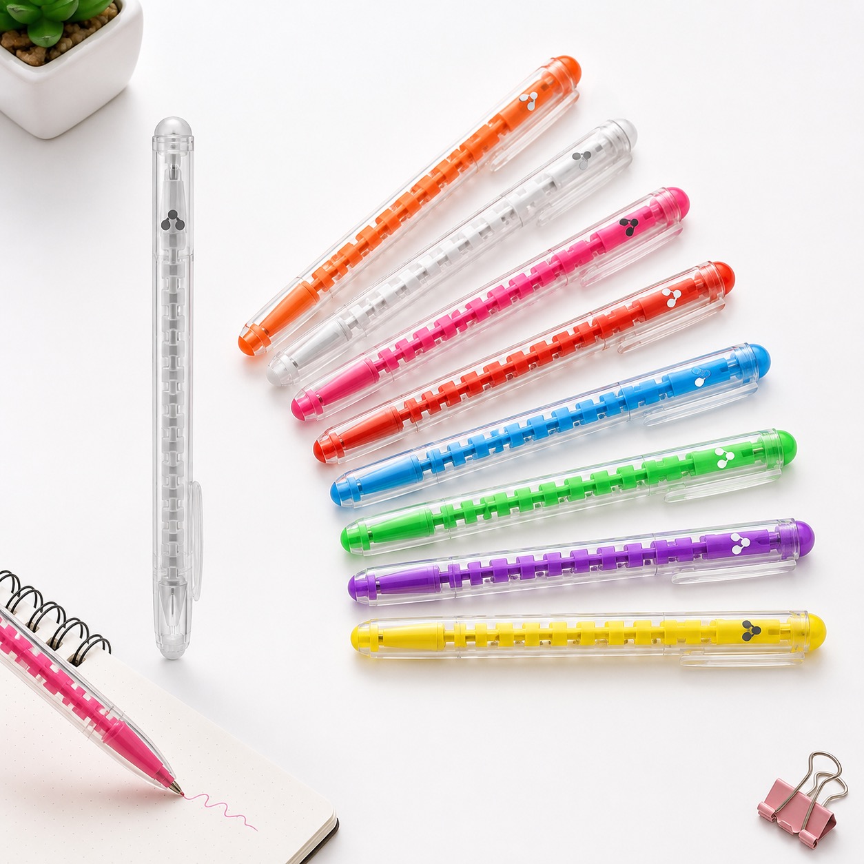 Push Pull Transparent Puzzle Writing Pen