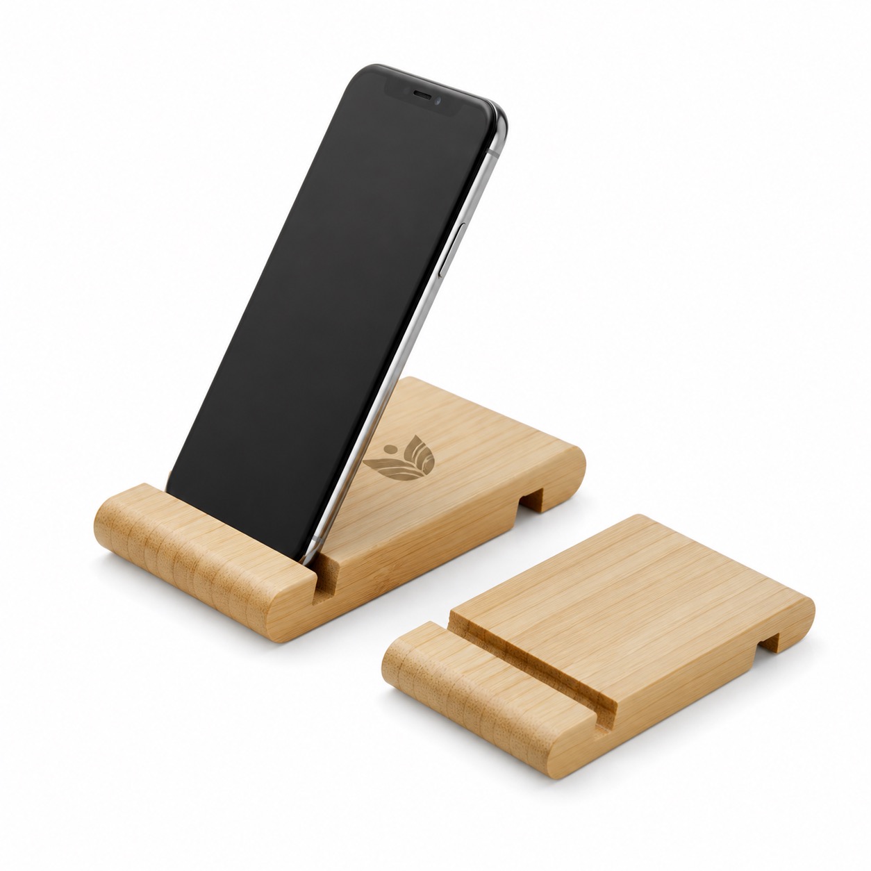 Bamboo Phone Stand with Versatile Slots