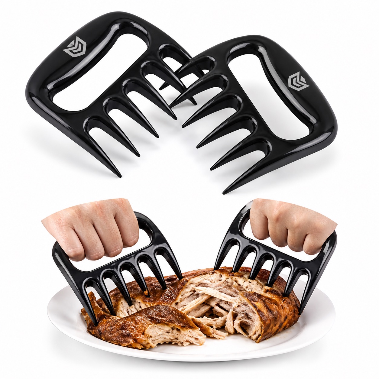 Plastic 2-Piece BBQ Bear Claw Meat Pullers