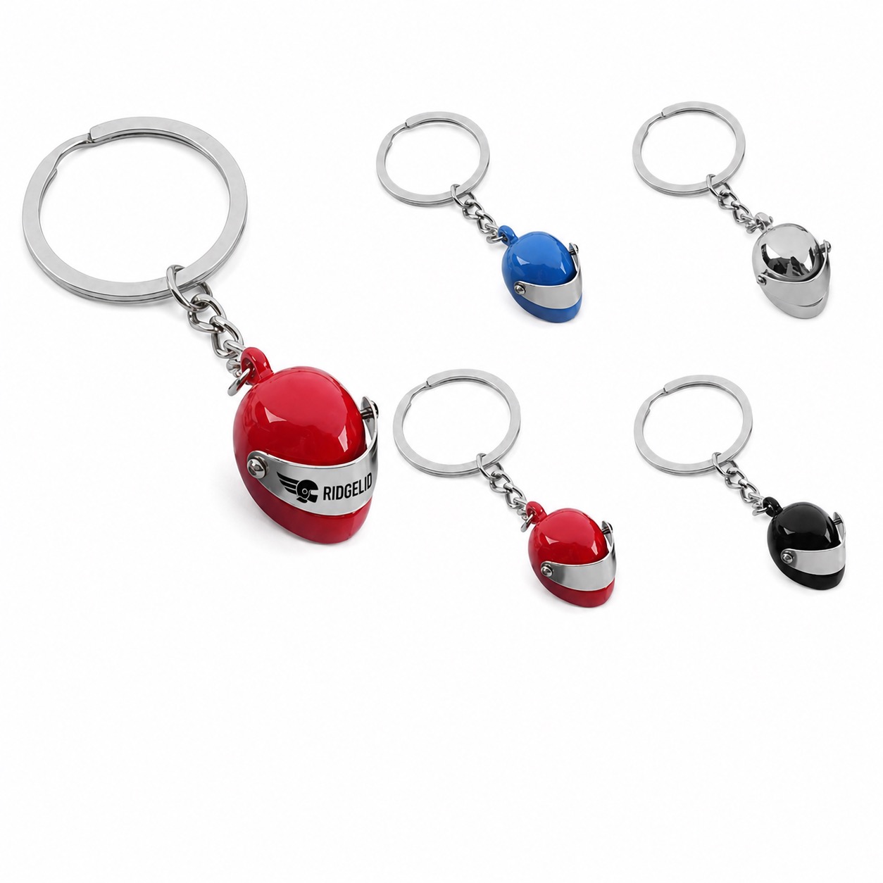 Motorcycle Helmet Detailed Alloy Keychain Gift