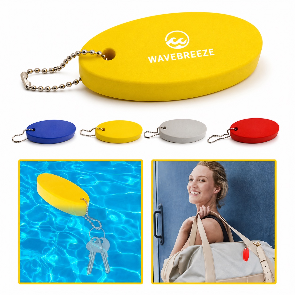 Floating Stress Relief Foam Keychain