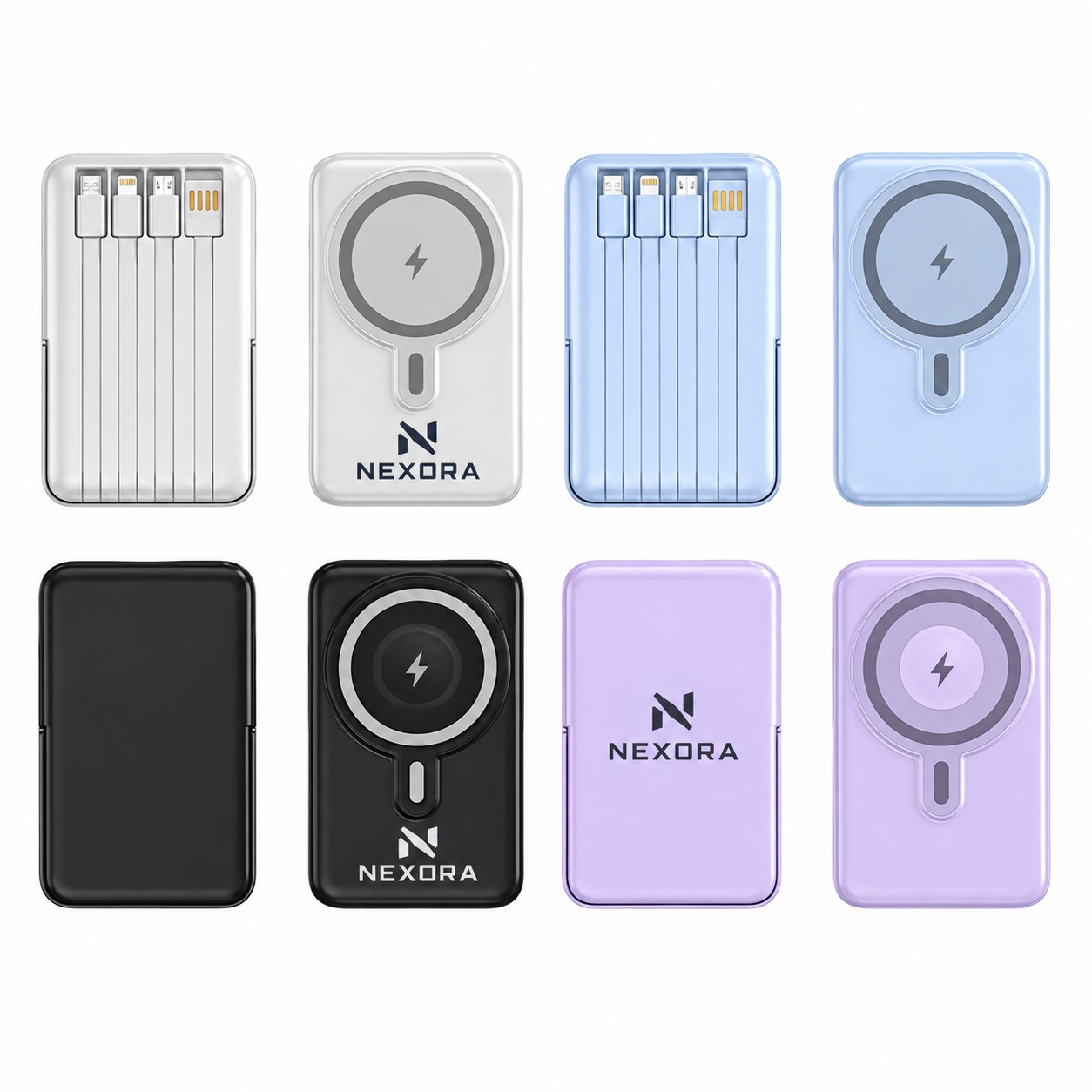 18W 22.5W Max Magnetic Power Bank With LED Display — Plastic — Black