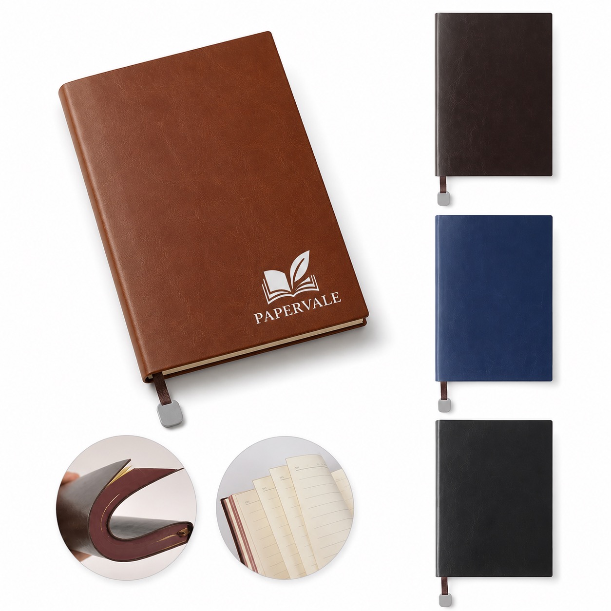 Eco-Friendly Paper A5 PU Leather Notebook