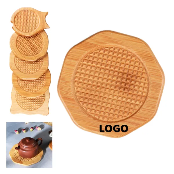 Bamboo Heat-Resistant Coaster Set 5 Shapes