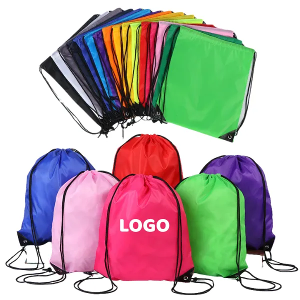 Drawstring Sports Backpack 210d Oxford Cloth Promotional Bag