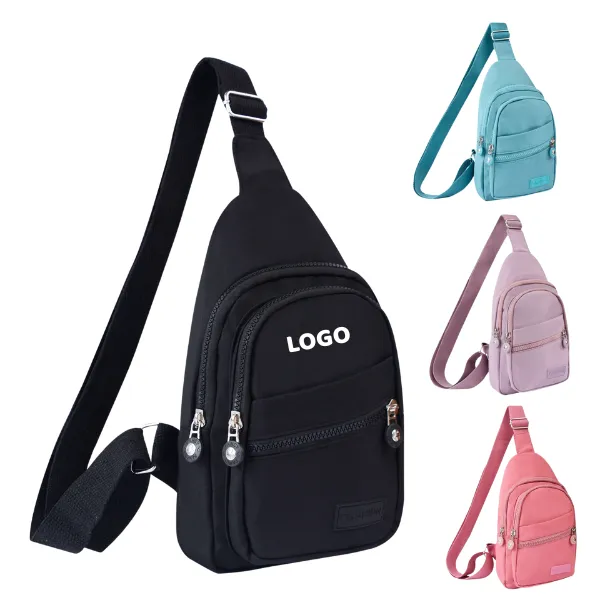 Nylon Sling Chest Bag Crossbody, Lightweight, Unisex